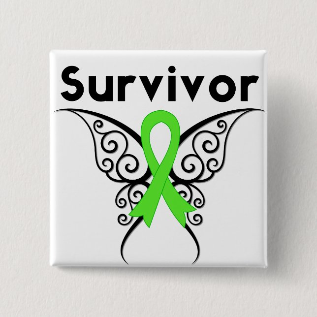 Non-Hodgkins Lymphoma Survivor Tribal Butterfly Knapp (Framsida)
