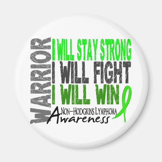 Non-Hodgkins Lymphoma Warrior Magnet (Framsidan)