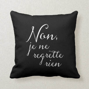 Non, Je Ne Regrette Rien Fransk Sång Lyrics Kudde