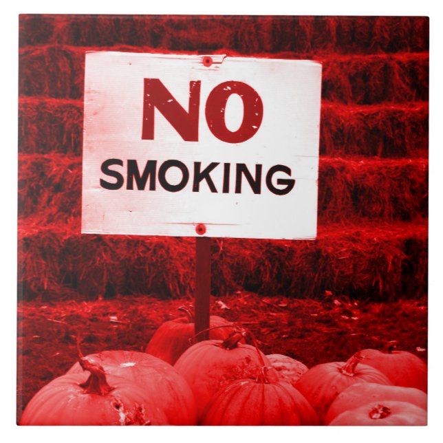 Non-Röka röda pumpor - Kakelplatta (Framsidan)