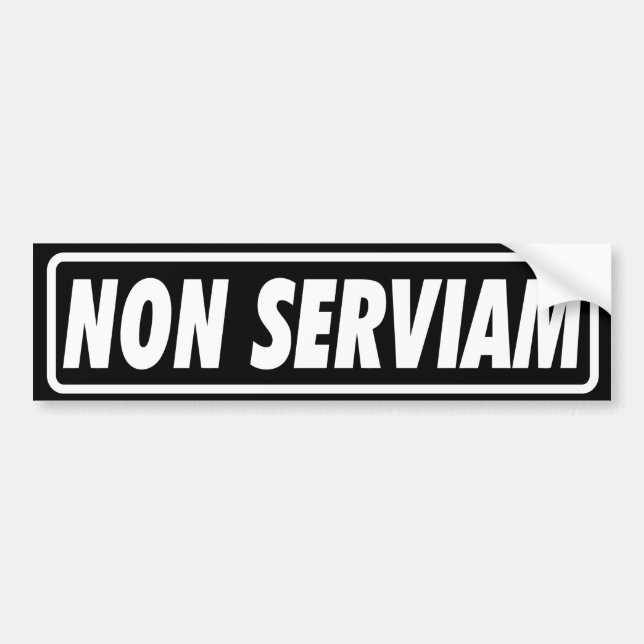 NON SERVIAM-bildekal Bildekal (Framsidan)