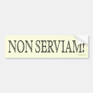Non Serviam! (Jag ska inte serve!), Bildekal