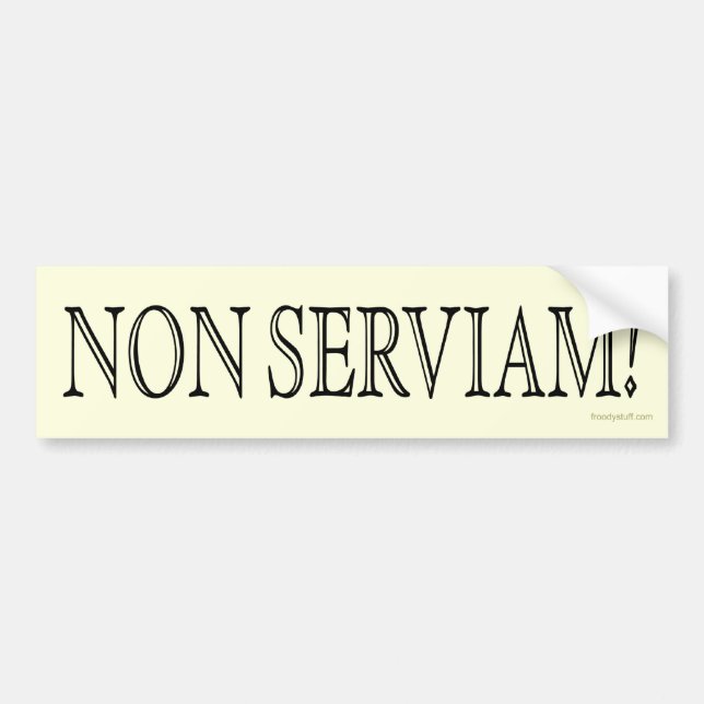 Non Serviam! (Jag ska inte serve!), Bildekal (Framsidan)