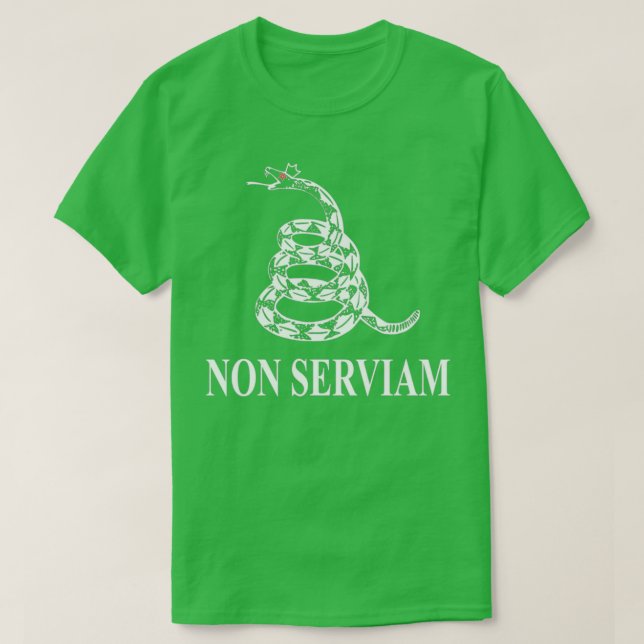 Non Serviam Snake  T Shirt (Design framsida)