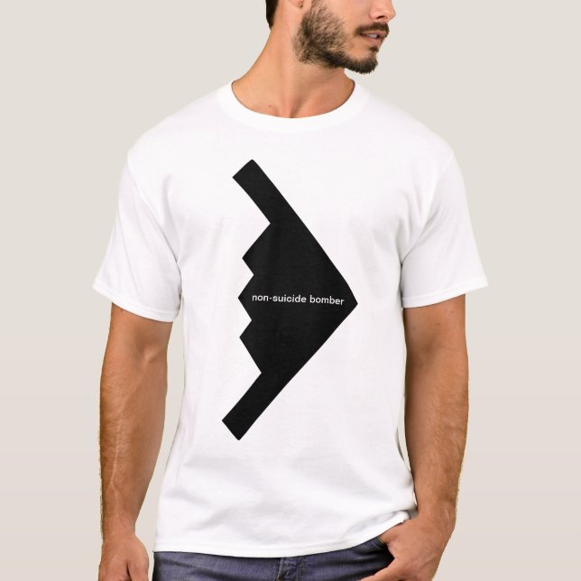 Non-självmord bombplan t-shirt (Framsida)