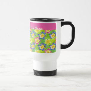 Non-spill mugg som personifierar PrimrosesGingham
