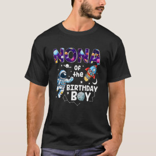 Nona Astronaut Boy Space-tema från födelsedagen T Shirt