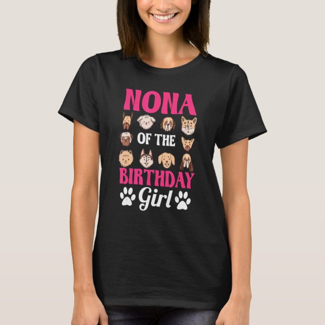 Nona av Birthday Girl Hund Tass Bday Party Celeb T Shirt (Framsida)