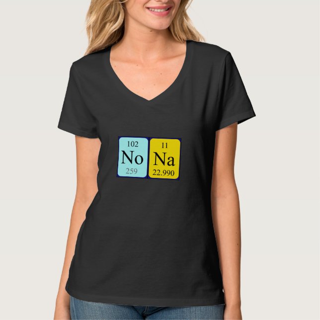 Nona Periodisk skjorta bord namn Tee Shirt (Framsida)