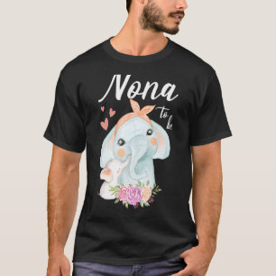 Nona som ska vara Elephant Baby Nona Blommigt T Shirt