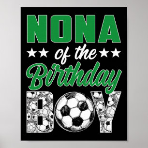 Nona till födelsedags pojken fotboll familj matcha poster