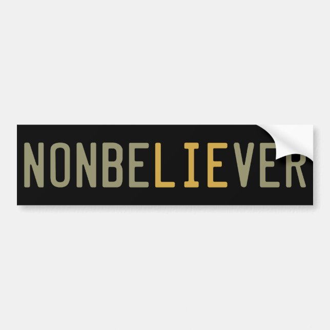 NonbeLIEver Bildekal (Framsidan)