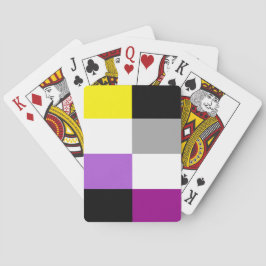 Nonbinary Asexual Dual Pride Flag Casinokort