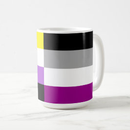 Nonbinary Asexual Dual Pride Flag Kaffemugg
