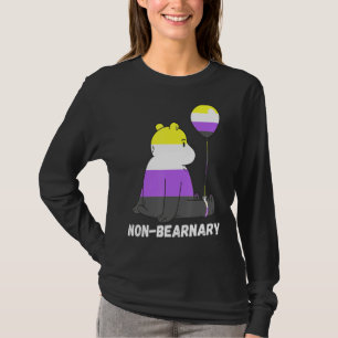 Nonbinary Bear Ballon Lgbtq Nonbinary Flagga Nonbi T Shirt