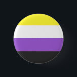 NonBinary Flag Knapp<br><div class="desc">Bei uns findest du eine einzigartige Kollektion mit moderne,  coole und lustige NonBinary Pride Motive. Stöbere durch unsere Vielfalt und finde jetzt Dein passendes Lieblingsteil!</div>