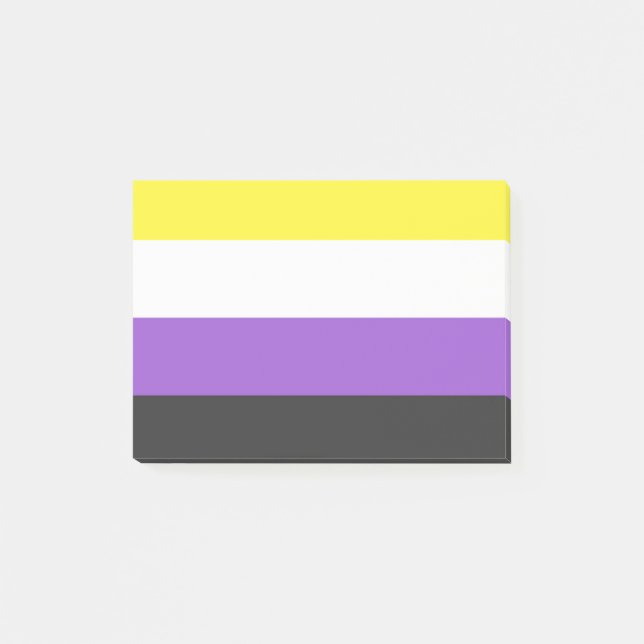 NonBinary Flag Post-it Block (Framsida)
