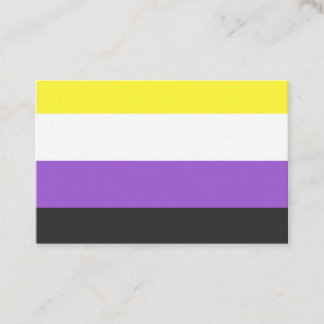 NonBinary Flag Visitkort