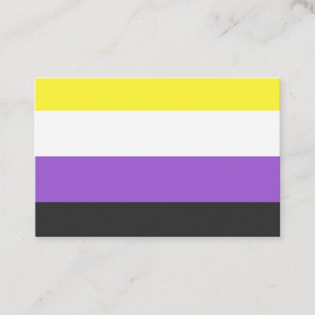 NonBinary Flag Visitkort (Framsida)