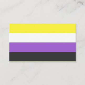 NonBinary Flag Visitkort