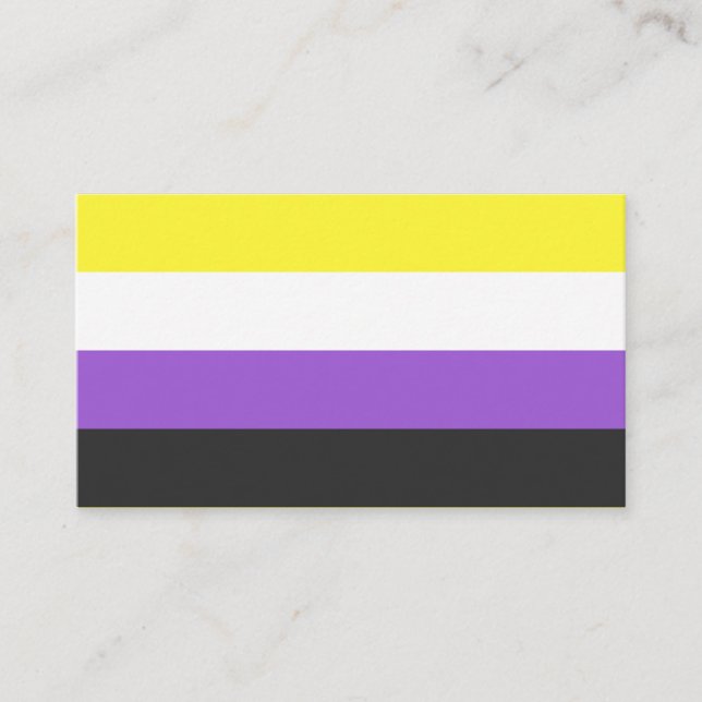 NonBinary Flag Visitkort (Framsida)