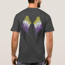 Nonbinary Flagga - Angel Vingar T Shirt