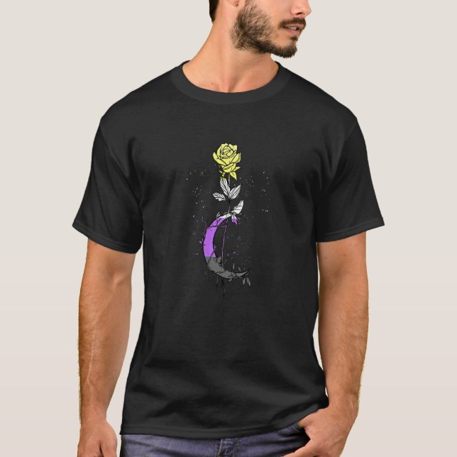 Nonbinary Flagga Ro HBT Nonbinary LGBT Nonbinary M T Shirt (Framsida)
