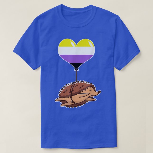 Nonbinary Hedgehog seual Identity Nonbinary gend T Shirt (Design framsida)