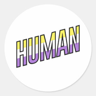 Nonbinary Human Runt Klistermärke