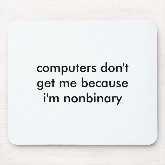 Nonbinary Nerdmousepad Musmatta (Framsidan)