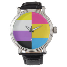Nonbinary Pansexual Dual Pride Flag Armbandsur