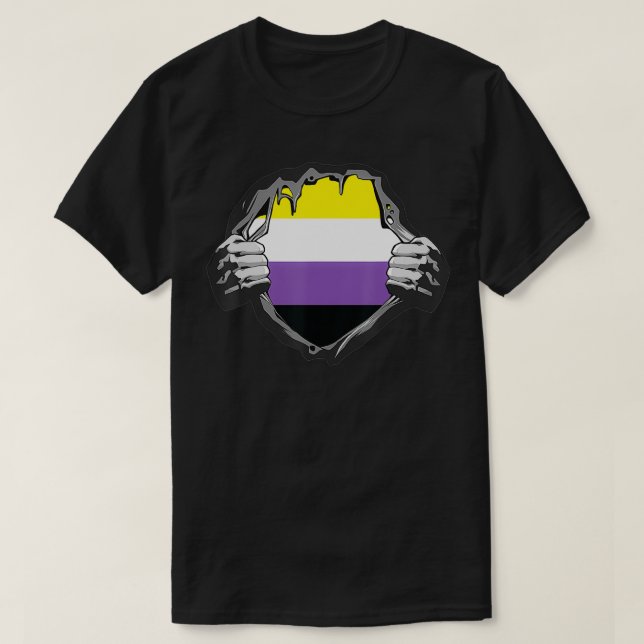 Nonbinary Pride Non Binary Nonbinary Enby Flag  T Shirt (Design framsida)