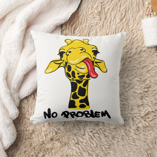 Nonchalant Giraff: Inget PROBLEM Attityd Kudde (Filt)