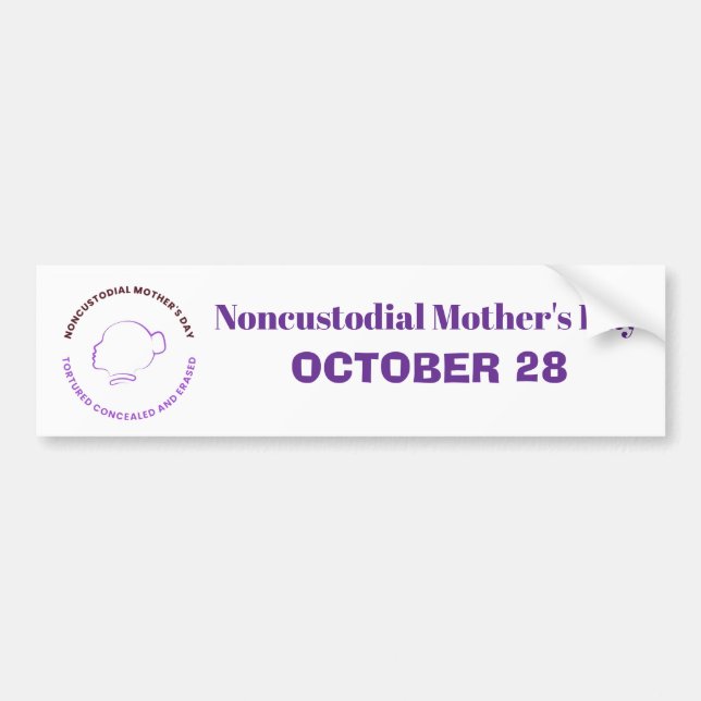 Noncustodial Mother's Day Bumper Sticker Bildekal (Framsidan)
