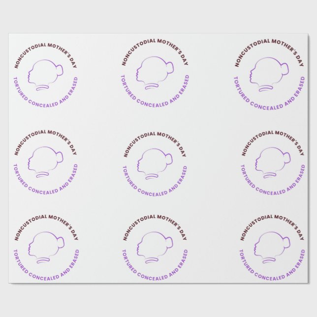 Noncustodial Mother's Day Wrapping Paper Presentpapper (Platt)