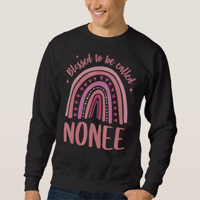 Nonee Tshirts för kvinnor Grandma Bladed att ringa Lång Ärmad Tröja (Framsida)
