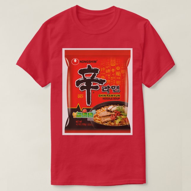 Nongshim Shin Ramyun (Spicy)  T Shirt (Design framsida)