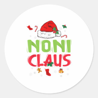 Noni Claus julfamilj Matching Pa Runt Klistermärke