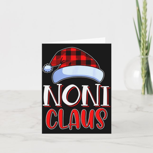 Noni Claus Santa Family Matching Christmas Pajamas Kort (Framsida)