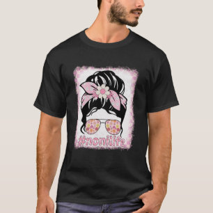 Noni Messy Bun Bleacher Groovy Hippie Flower Mothe T Shirt