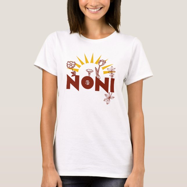 Noni Sunburst Långärmad Italiensk Skjorta Tee Shirt (Framsida)