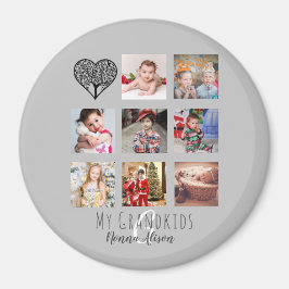 NONNA 8 x Photo Collage Grandchildren Family Träd Magnet