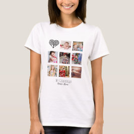NONNA 8 x Photo Collage Grandchildren Family Träd T Shirt