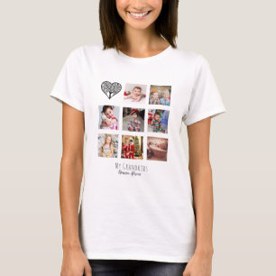 NONNA 8 x Photo Collage Grandchildren Family Träd T Shirt