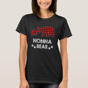 Nonna Bear Women Red Play-julfamiljen Pajama T Shirt