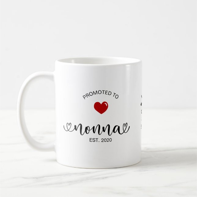 Nonna befordrad till mormor present kaffemugg (Vänster)