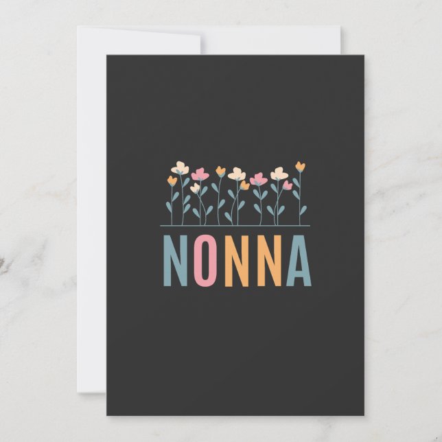 Nonna-Blommigt Julkort (Framsida)