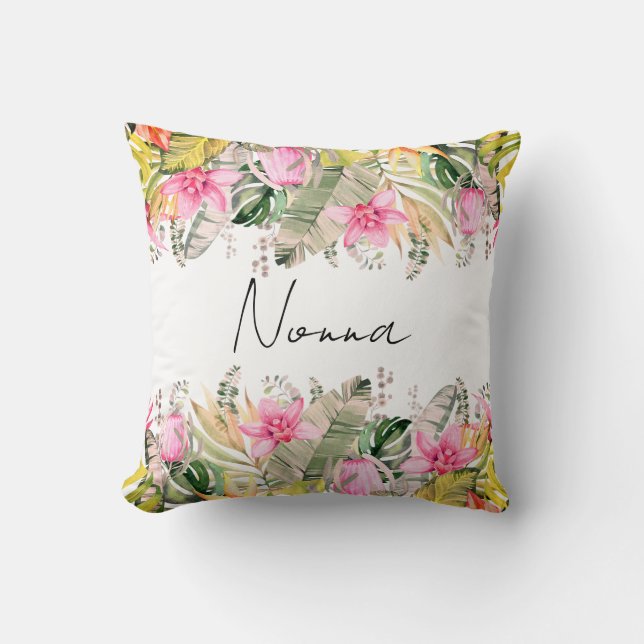 Nonna Blommigt Pillow Kudde (Framsida)