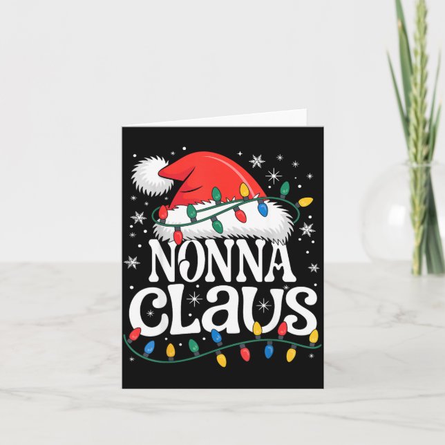 Nonna Claus Funny Xmas Christmas Grandma Holiday S Kort (Framsida)