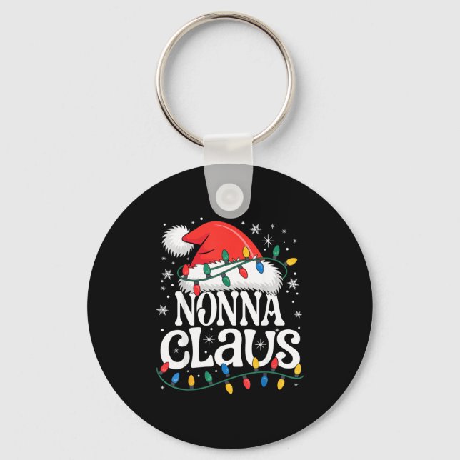 Nonna Claus Funny Xmas Christmas Grandma Holiday S Nyckelring (Framsida)